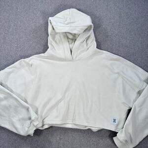 Savage Fenty Cropped Hoodie Sweatshirt Womens Large Light Green Cozy Lounge